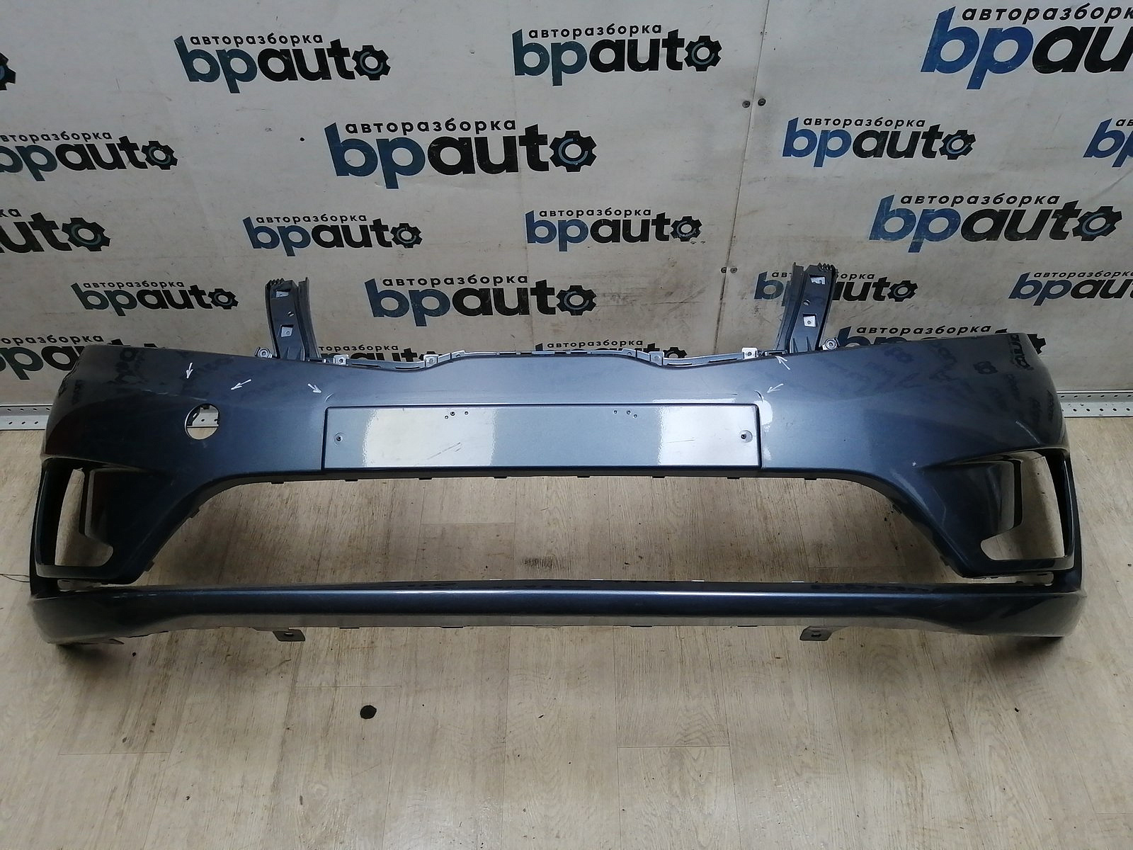 Пример детали Бампер передний; без паркт.; без омыват. (86511-4Y000); Kia Rio III Sedan (2011- 2015), III HB (2011- 2015) /AA045857/ БУ; Оригинал; Р1, Мелкий дефект; 