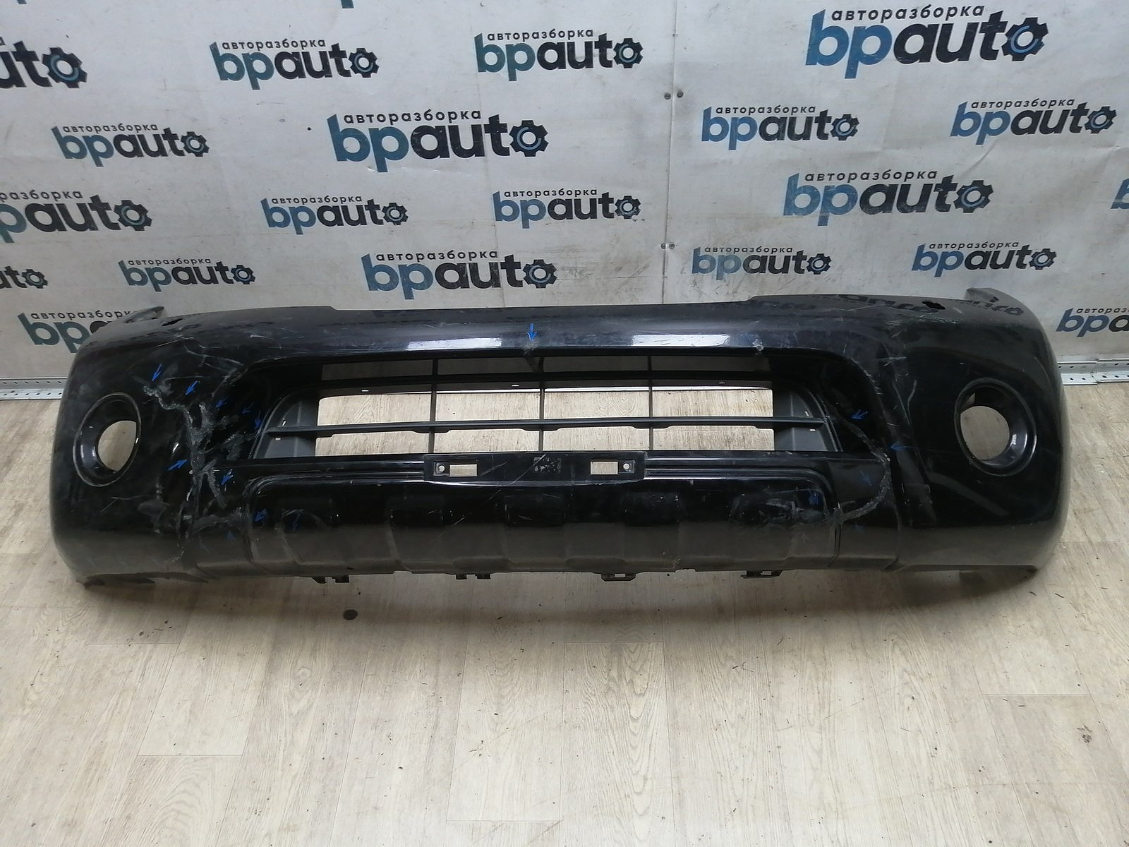 Пример детали Бампер передний; без паркт.; под омыват. (62022-5X00H); Nissan Pathfinder III рест. (2010-2014) /AA045064/ БУ; Оригинал; Р2, Удовлетворительное; 