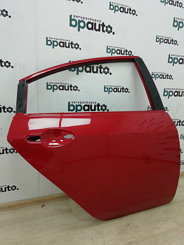 Пример детали Дверь задняя правая, стойка 19,5 см. (GS1D72010); Mazda 6 II (GH) Sedan (2007-2009), II (GH) рест. Sedan (2009-2013) /AA001964/ БУ; Оригинал; Р0, Хорошее; (27A) Красный перламутр