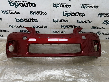 Пример детали Бампер передний; под паркт.; под омыват. (52119-76010); Lexus CT200H (2010-2014) /AA018790/ БУ; Оригинал; Р0, Хорошее; (3R1) Красный перламутр