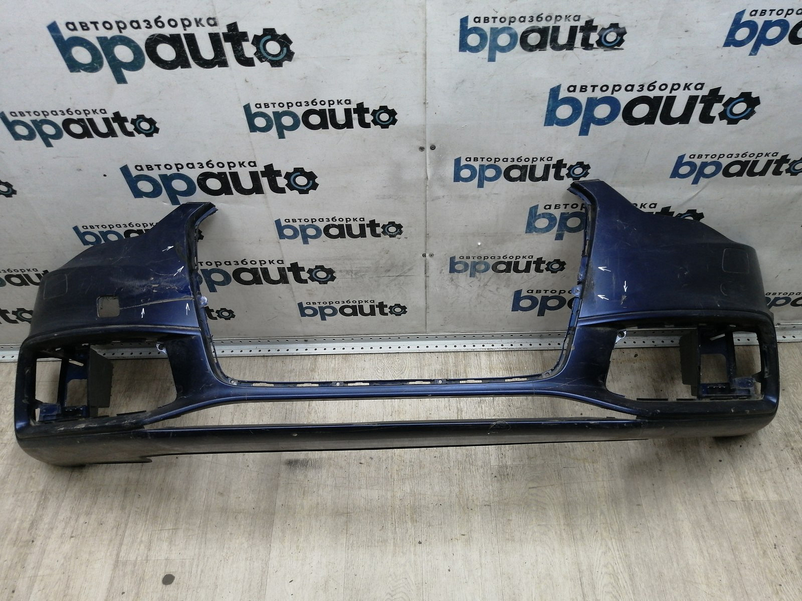 Пример детали Бампер передний, S-line; под паркт.; под омыват. (8T0 807 437 AM); Audi А5 I рест. Coupe (2011-2016), I рест. Sportback (2011-2016) /BA000160/ БУ; Оригинал; Р1, Мелкий дефект; 