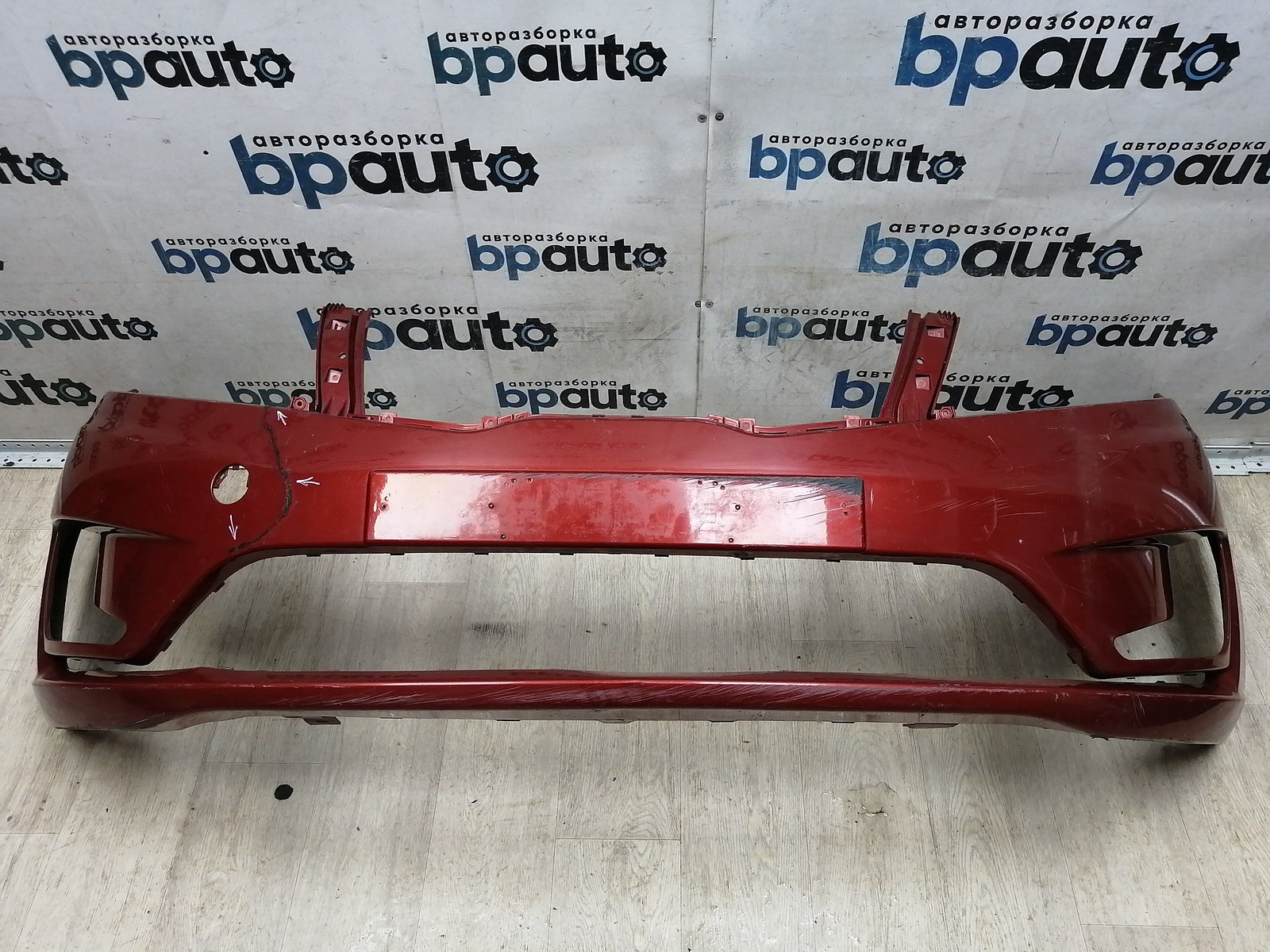 Пример детали Бампер передний; без паркт.; без омыват. (86511-4Y000); Kia Rio III Sedan (2011- 2015), III HB (2011- 2015) /AA045847/ БУ; Оригинал; Р1, Мелкий дефект; 