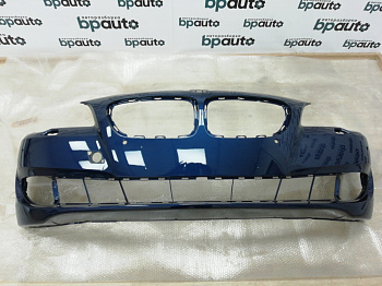 Пример детали Бампер передний, 4 отв. под датчики; под паркт.; под омыват. (51117200712); BMW 5 серия VI Sedan (F10) (2009-2013), VI Wagon (F11) (2009-2013) /AA004122/ БУ; Оригинал; Р0, Хорошее; (A76) Темно-синий перламутр