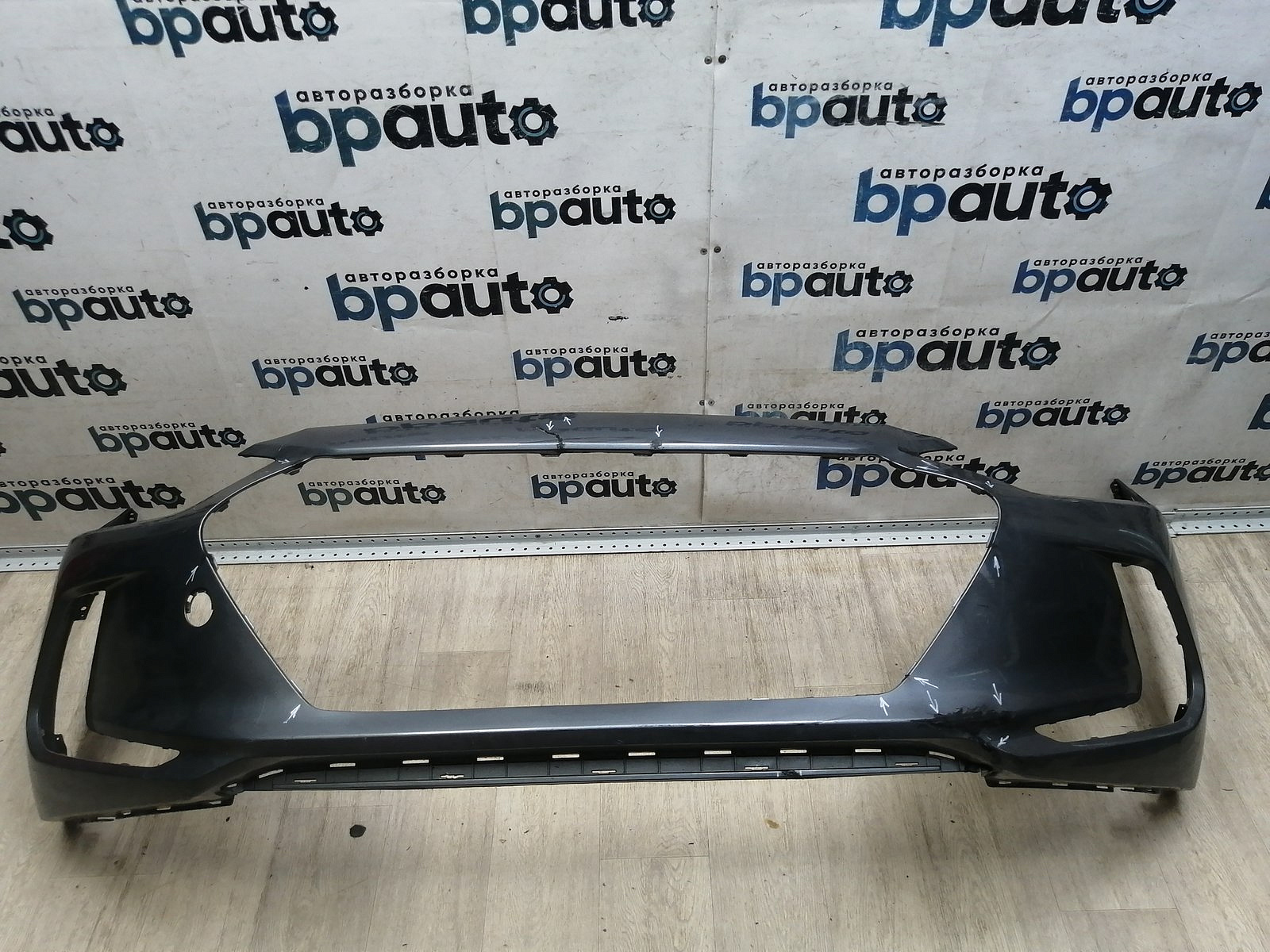 Пример детали Бампер передний; без паркт.; без омыват. (86511-F2000); Hyundai Elantra VI (AD) (2016-2018) /AA046270/ БУ; Оригинал; Р2, Удовлетворительное; ДхШхВ 1,95х0,7х0,55; 