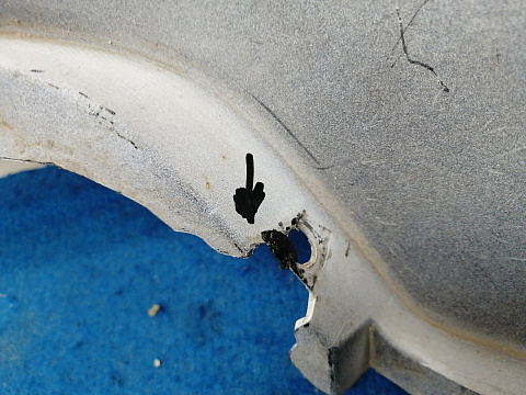 Фотография детали AA034815; Бампер задний, левая часть (86681-2P000) для Kia Sorento II (2009- 2012)/БУ; Оригинал; Р1, Мелкий дефект; . Фото номер 8