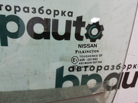 AA010782; Стекло двери переднее левое (80301JD000) для Nissan Qashqai/БУ; Оригинал; Р0, Хорошее; 