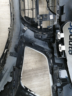 AA044864; Бампер передний; без паркт.; под омыват. (9674576177) для Peugeot 308 I рест. (2011-2015)/БУ; Оригинал; Р1, Мелкий дефект; 