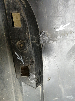 BA000109; Бампер задний; без паркт. (96617582) для Chevrolet Lacetti Wagon (2004-2013)/БУ; Оригинал; Р1, Мелкий дефект; 