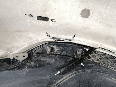 AA030891; Бампер задний; под паркт. (BM51-A17906-AGW) для Ford Focus III Hatchback (2011- 2015)/БУ; Оригинал; Р1, Мелкий дефект; 