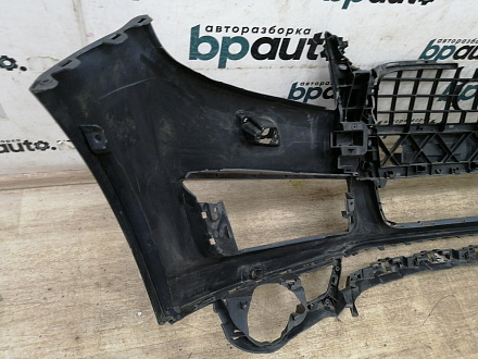 AA028998; Бампер передний; под паркт.; под омыват. (4L0 807 437 H) для Audi Q7 I рест. (2010-2015)/БУ; Оригинал; Р1, Мелкий дефект; 