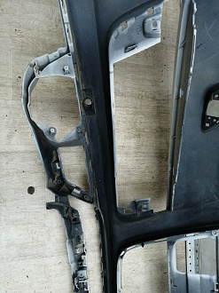 AA045516; Бампер передний; под паркт.; под омыват. (4L0 807 437 H) для Audi Q7 I рест. (2010-2015)/БУ; Оригинал; Р2, Удовлетворительное; 