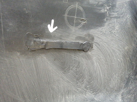 AA045329; Бампер передний; под паркт.; под омыват. (52119-60M50) для Toyota Land Cruiser 200 рест.2 (2015 - 2021)/БУ; Оригинал; Р1, Мелкий дефект; 