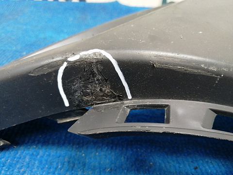 Фотография детали AA036493; Юбка переднего бампера - левая часть (4L0 807 061 D) для Audi Q7 I рест. (2010-2015)/БУ; Оригинал; Р1, Мелкий дефект; . Фото номер 4