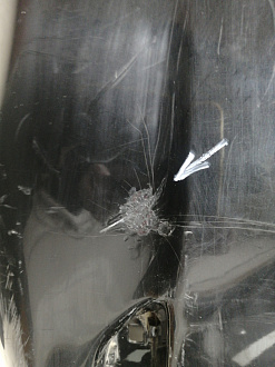 AA045905; Бампер задний; без паркт. (52159-12B30) для Toyota Corolla 150 рест. (2010-2013)/БУ; Оригинал; Р1, Мелкий дефект; 