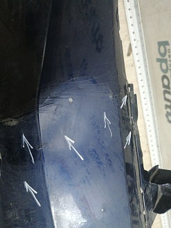 BA000245; Бампер передний; без паркт.; под омыват. (5M0807221N) для Volkswagen Golf Plus II (2009-2014)/БУ; Оригинал; Р2, Удовлетворительное; 