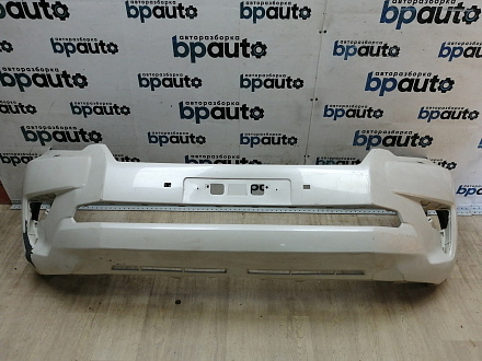 AA044837; Бампер передний; без паркт.; под омыват. (52119-6B984) для Toyota Land Cruiser Prado 150 рест.2 (2017- 2020)/БУ; Оригинал; Р1, Мелкий дефект; 