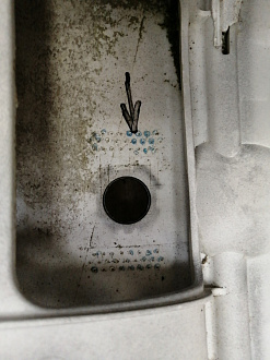 AA040478; Бампер задний; под паркт. (A2218800140) для Mercedes-Benz S-klasse V (W221) (2005-2009)/БУ; Оригинал; Р1, Мелкий дефект; 