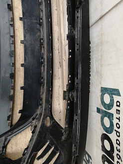 AA038489; Бампер передний; без паркт.; под омыват. (7P6807221B) для Volkswagen Touareg II (2010-2014)/БУ; Оригинал; Р1, Мелкий дефект; 