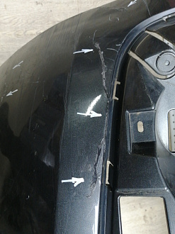 AA044865; Бампер передний; без паркт.; под омыват. (9684345077) для Peugeot 3008 I (2009-2013)/БУ; Оригинал; Р2, Удовлетворительное; 