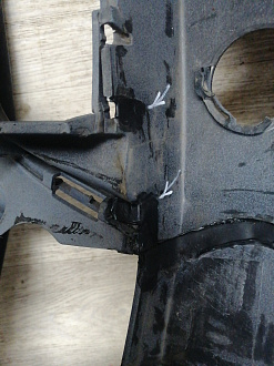 BA000245; Бампер передний; без паркт.; под омыват. (5M0807221N) для Volkswagen Golf Plus II (2009-2014)/БУ; Оригинал; Р2, Удовлетворительное; 