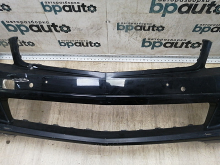 BA000096; Бампер передний; под паркт.; под омыват. (A2048850025) для Mercedes-Benz C-klasse III (W204) (2006-2011)/БУ; Оригинал; Р1, Мелкий дефект; 