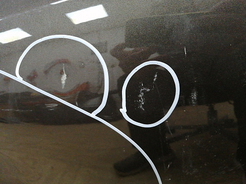Фотография детали AA029208; Дверь передняя левая (1K8831055F) для Volkswagen Scirocco (2009 - 2014)/БУ; Оригинал; Р3, Под восстановление; . Фото номер 15