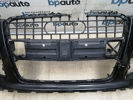 AA045531; Бампер передний; под паркт.; под омыват. (4L0 807 437 H) для Audi Q7 I рест. (2010-2015)/БУ; Оригинал; Р1, Мелкий дефект; 