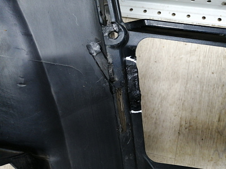 AA045532; Бампер передний; под паркт.; под омыват. (4L0 807 437 H) для Audi Q7 I рест. (2010-2015)/БУ; Оригинал; Р2, Удовлетворительное; 