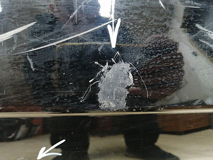 AA046213; Бампер задний; без паркт. (86611-10000) для Hyundai Matrix I рест. 2 (2008-2010)/БУ; Оригинал; Р1, Мелкий дефект; 