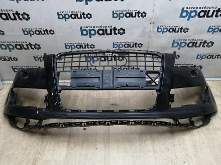 AA045533; Бампер передний; под паркт.; под омыват. (4L0 807 437 H) для Audi Q7 I рест. (2010-2015)/БУ; Оригинал; Р1, Мелкий дефект; 