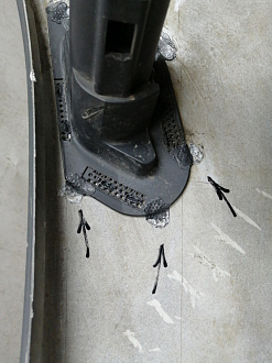 AA045421; Бампер передний; без паркт.; под омыват. (13288286) для Opel Insignia/БУ; Оригинал; Р2, Удовлетворительное; 