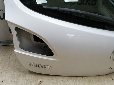 AA045283; Крышка багажника (BBY1-6202X) для Mazda 3 BL/БУ; Оригинал; Р0, Хорошее; (34K) Белый перламутр