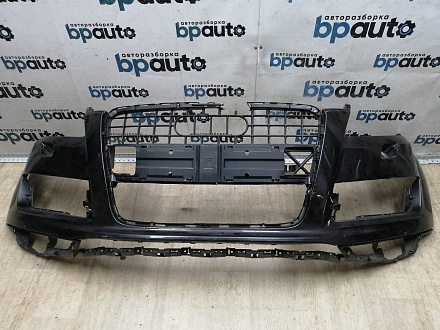 AA045531; Бампер передний; под паркт.; под омыват. (4L0 807 437 H) для Audi Q7 I рест. (2010-2015)/БУ; Оригинал; Р1, Мелкий дефект; 