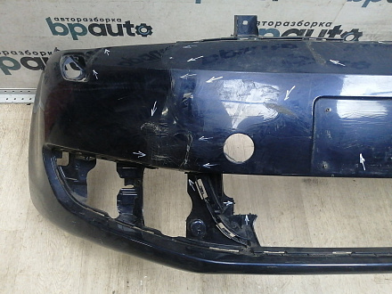 BA000245; Бампер передний; без паркт.; под омыват. (5M0807221N) для Volkswagen Golf Plus II (2009-2014)/БУ; Оригинал; Р2, Удовлетворительное; 