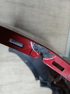 AA045833; Бампер передний; без паркт.; без омыват. (6400J025ZZ) для Mitsubishi ASX I рест.2 (2016- 2019)/БУ; Оригинал; Р1, Мелкий дефект; 