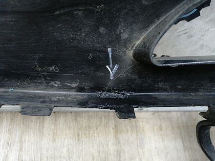 AA045936; Бампер передний; без паркт.; под омыват. (9680484677) для Peugeot 308 I (2008-2011)/БУ; Оригинал; Р2, Удовлетворительное; 