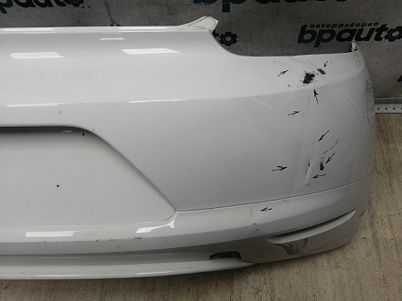 AA046041; Бампер задний; без паркт. (1K8807421M) для Volkswagen Scirocco (2009 - 2014)/БУ; Оригинал; Р1, Мелкий дефект; 
