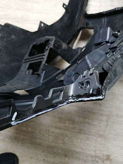 AA045632; Бампер передний, S-line; под паркт.; под омыват. (4G0 807 437 C) для Audi A6 C7/БУ; Оригинал; Р1, Мелкий дефект; 