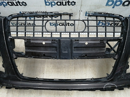 AA045518; Бампер передний; под паркт.; под омыват. (4L0 807 437 H) для Audi Q7 I рест. (2010-2015)/БУ; Оригинал; Р1, Мелкий дефект; 