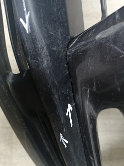 AA045950; Бампер передний; под паркт.; под омыват. (52119-0E220) для Toyota Highlander III (2014 — 2016)/БУ; Оригинал; Р1, Мелкий дефект; 