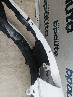 AA046046; Бампер передний; без паркт.; под омыват. (9674576177) для Peugeot 308 I рест. (2011-2015)/БУ; Оригинал; Р2, Удовлетворительное; 