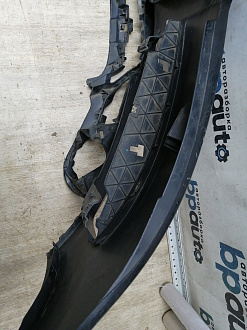 AA045532; Бампер передний; под паркт.; под омыват. (4L0 807 437 H) для Audi Q7 I рест. (2010-2015)/БУ; Оригинал; Р2, Удовлетворительное; 