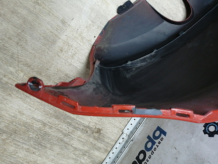 BA000210; Бампер задний; без паркт. (6R6807421BK) для Volkswagen Polo V Hatchback (2009-2013)/БУ; Оригинал; Р1, Мелкий дефект; 