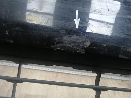 AA045951; Бампер передний; под паркт.; под омыват. (52119-0E220) для Toyota Highlander III (2014 — 2016)/БУ; Оригинал; Р1, Мелкий дефект; 