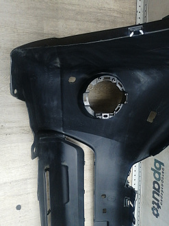 AA045965; Бампер передний; под паркт.; под омыват. (52119-60G50) для Toyota Land Cruiser Prado 150 рест. (2013 — 2017)/БУ; Оригинал; Р1, Мелкий дефект; 