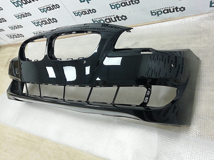 AA006212; Бампер передний, 4 отв. под датчики; под паркт.; под омыват. (51117200712) для BMW 5 серия F10 F11/БУ; Оригинал; Р0, Хорошее; (668) Черный