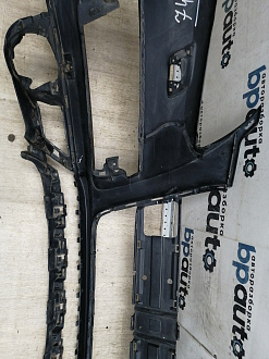 AA045532; Бампер передний; под паркт.; под омыват. (4L0 807 437 H) для Audi Q7 I рест. (2010-2015)/БУ; Оригинал; Р2, Удовлетворительное; 