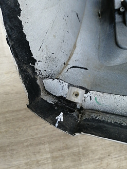 AA045627; Бампер передний; под паркт.; под омыват. (4G0 807 437) для Audi A6 C7/БУ; Оригинал; Р1, Мелкий дефект; 