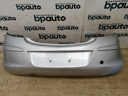 AA034066; Бампер задний, под маленький вырез выхл.трубы; без паркт. (13179916) для Opel Corsa D HB 5D (2006 — 2010)/БУ; Оригинал; Р1, Мелкий дефект; 
