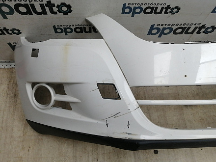 AA045474; Бампер передний, Sport-Style; без паркт.; под омыват. (5N0807221) для Volkswagen Tiguan I (2007- 2011)/БУ; Оригинал; Р1, Мелкий дефект; 